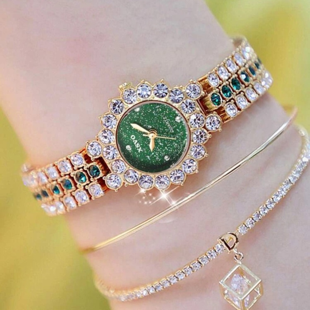 Rhinestone Quartz Watch